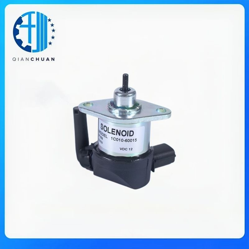 1C010-60015 Fuel Shutdown Solenoid Valve For Kubota V3300 V3600 12V Engine Parts
